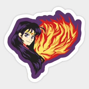 sailor mars heart Sticker